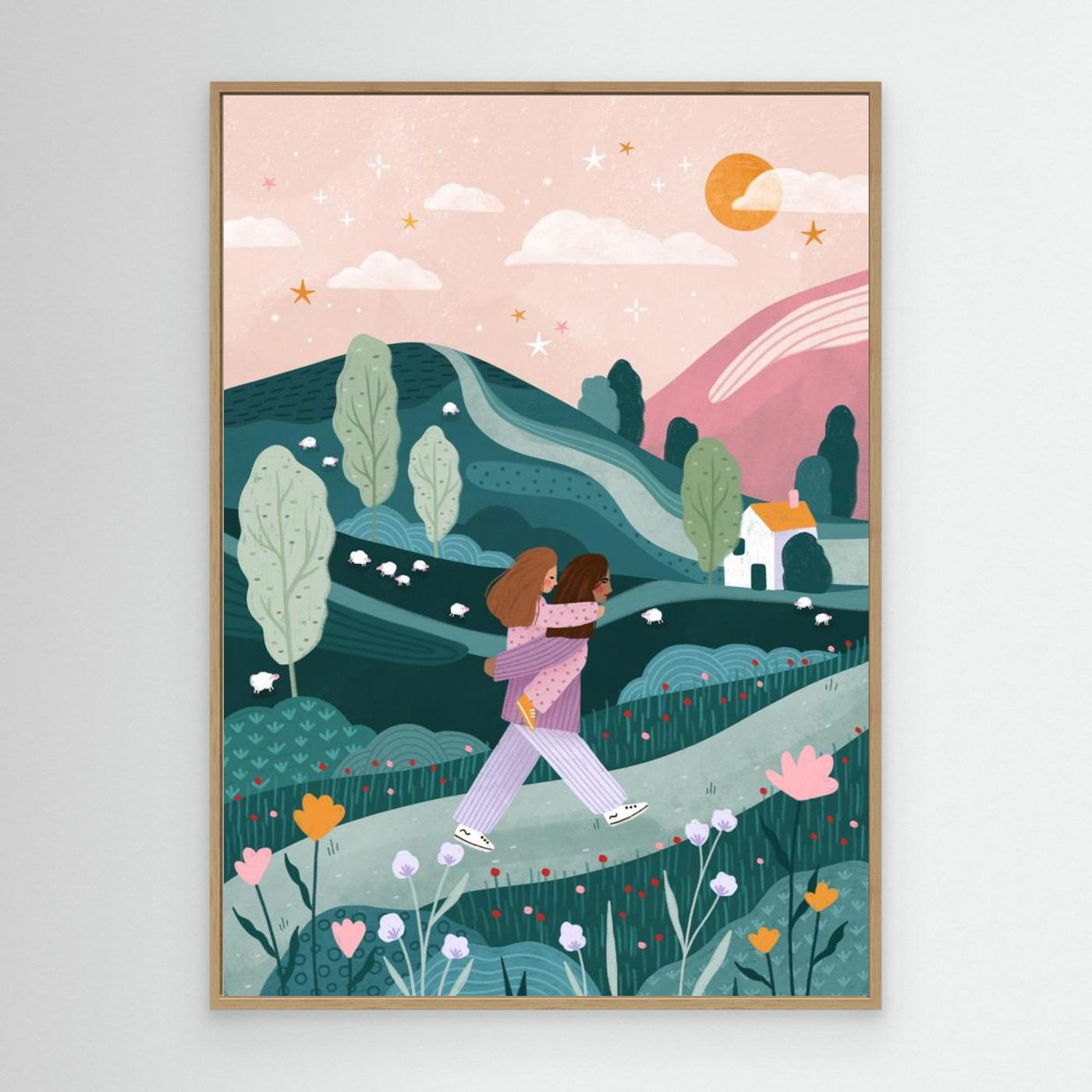 Mummy Daughter Countryside Walk by Bea Müller